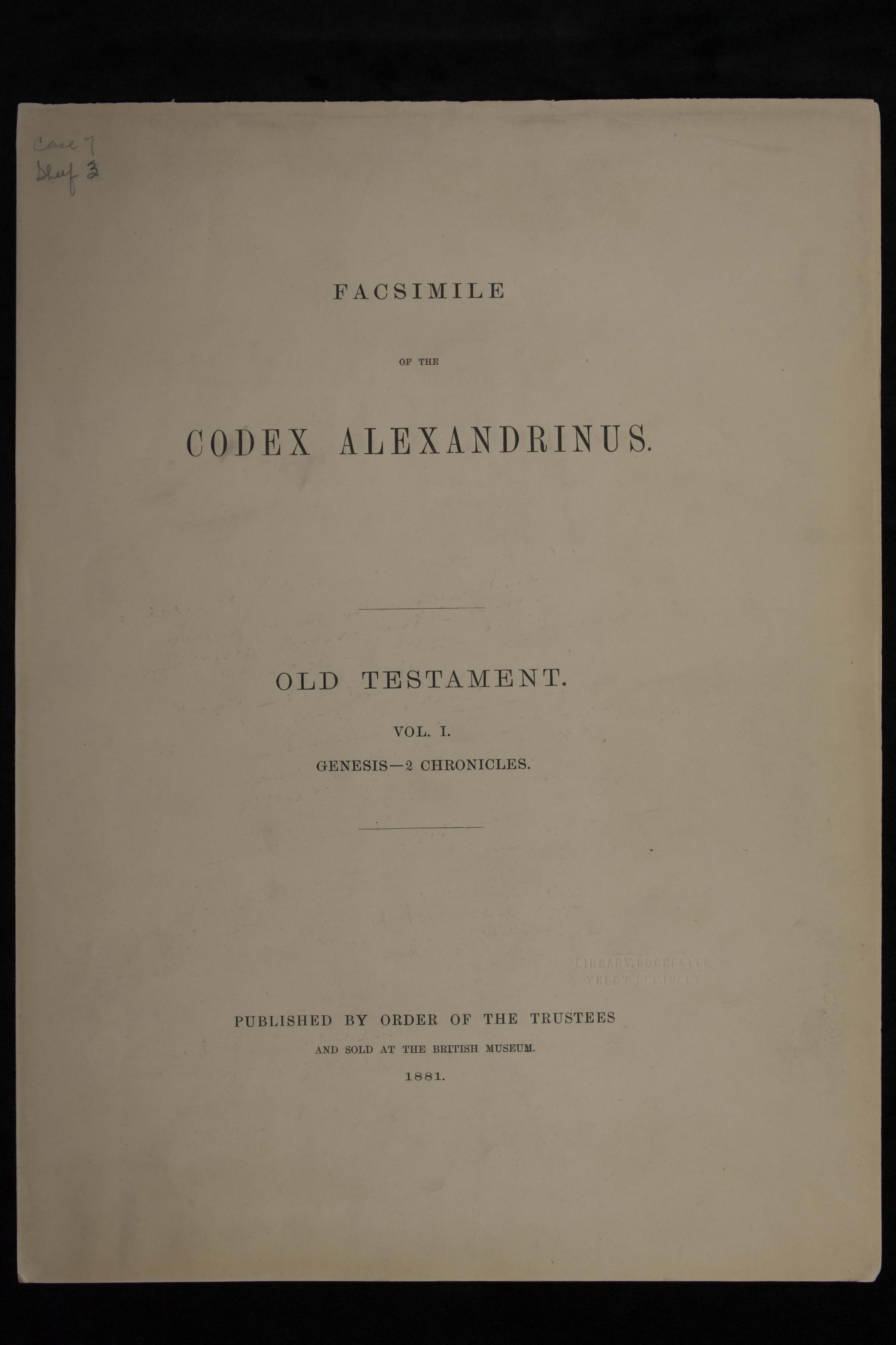 Codex Alexandrinus (Facsimile)