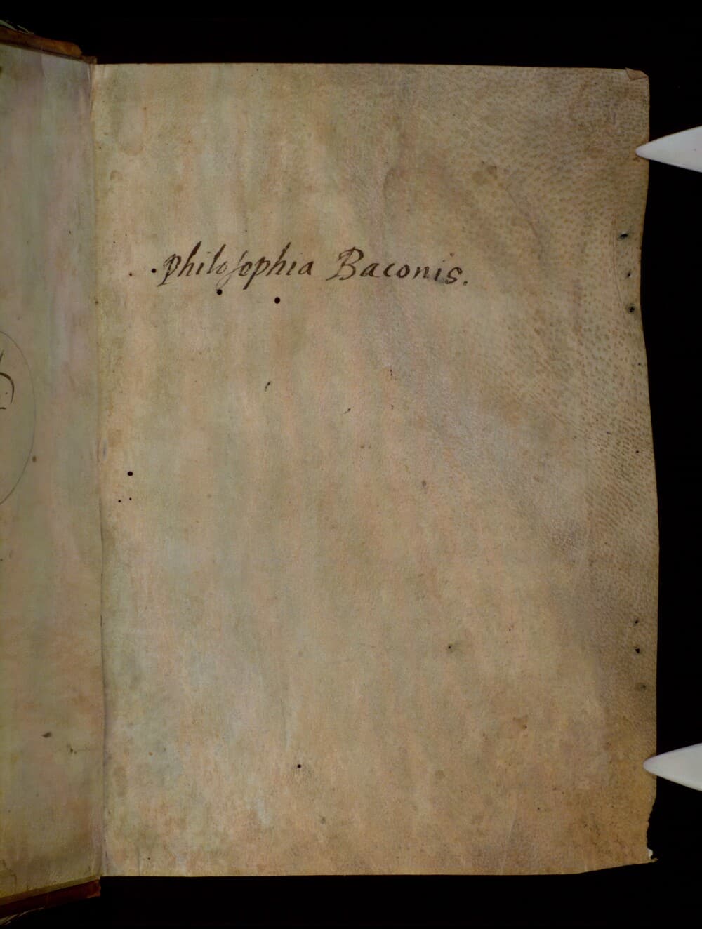 Philosophia Baconis (MS. Digby 76, annotated by John Dee)