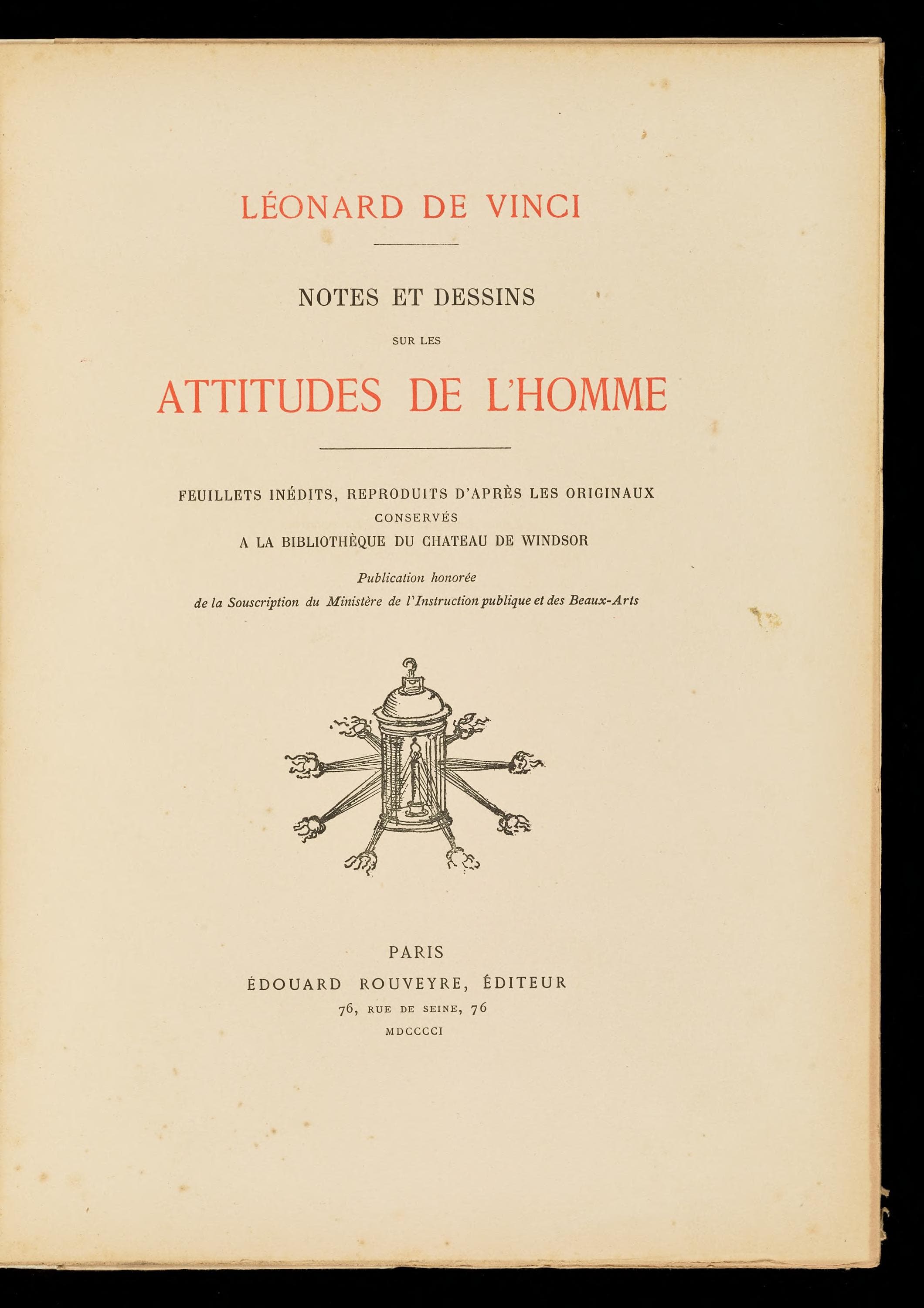 Notes et dessins sur les attitudes de l'homme