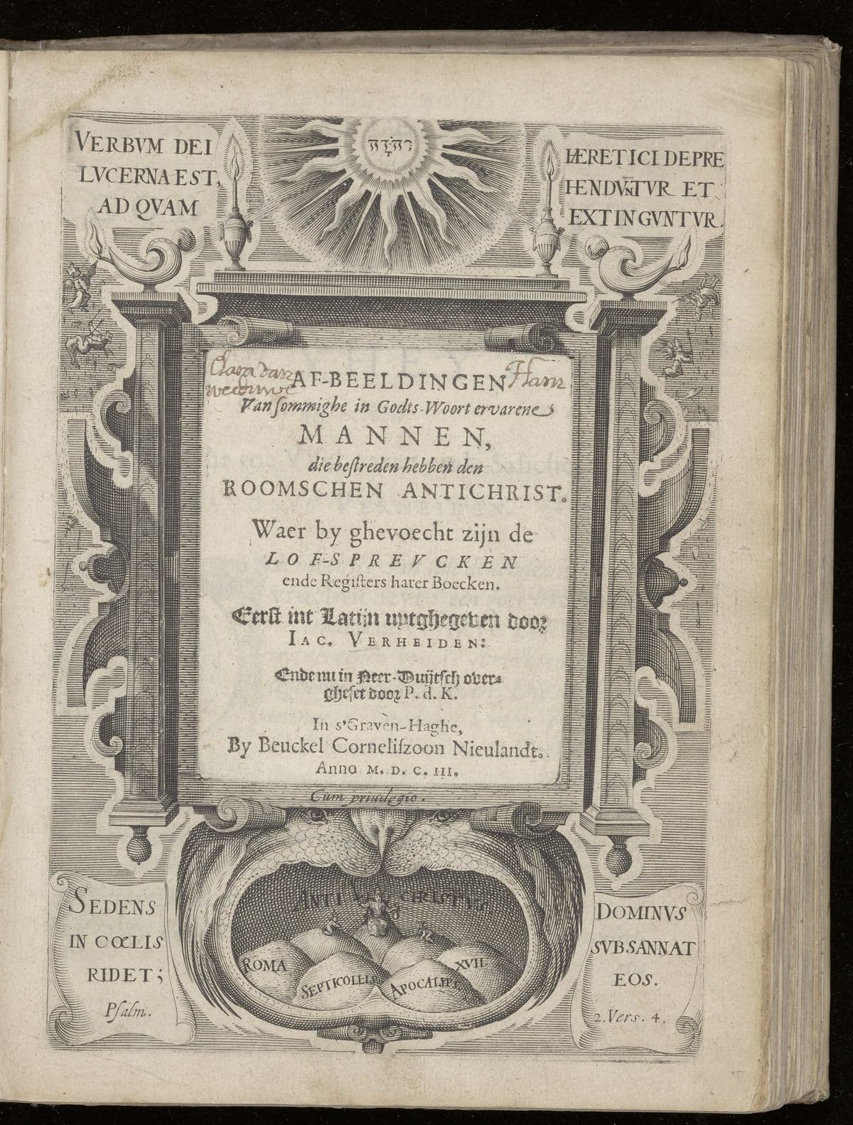 Af-beeldingen van sommighe in Godts-woort ervarene mannen