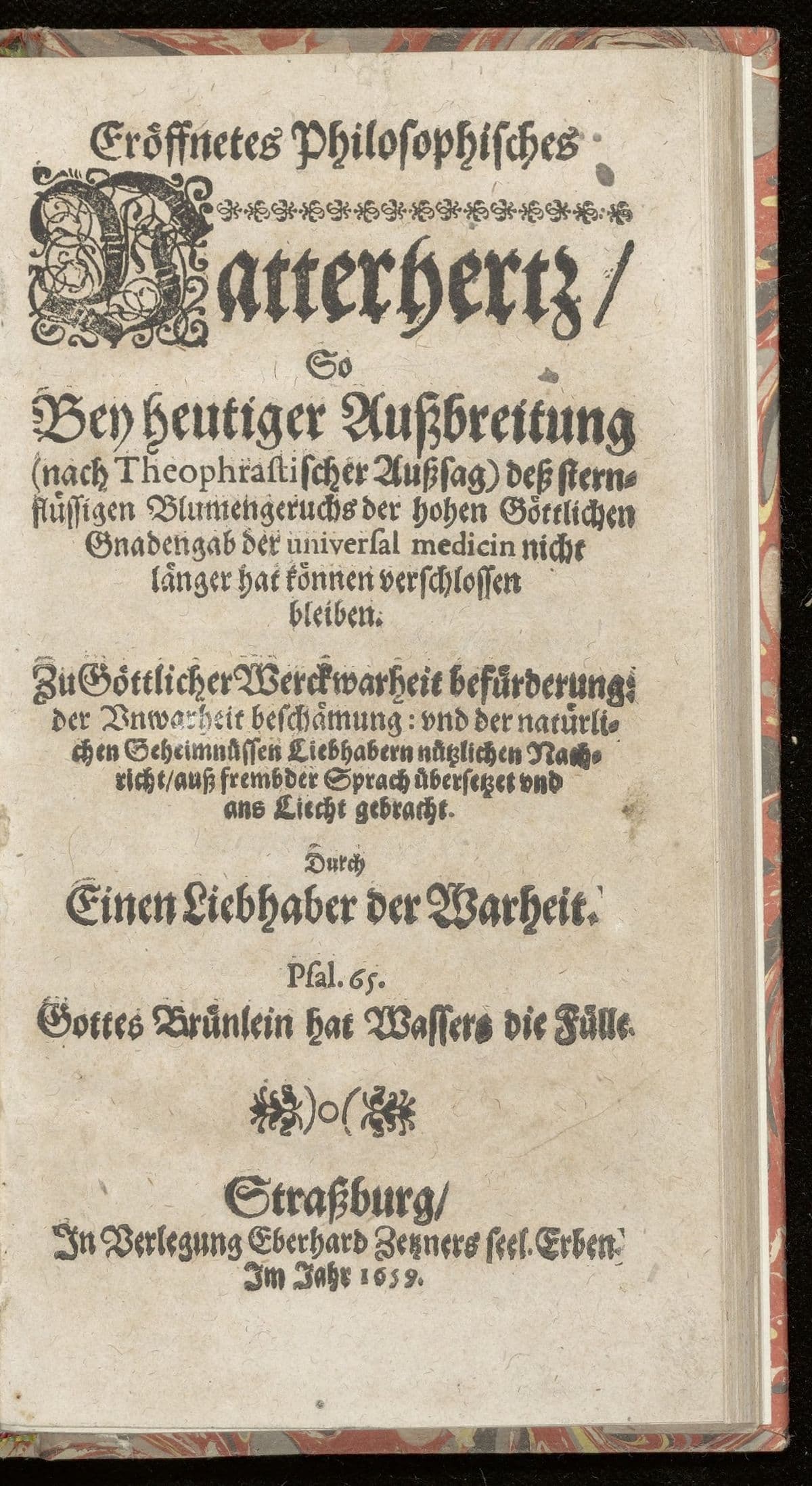 Eröffnetes philosophisches Vatterhertz