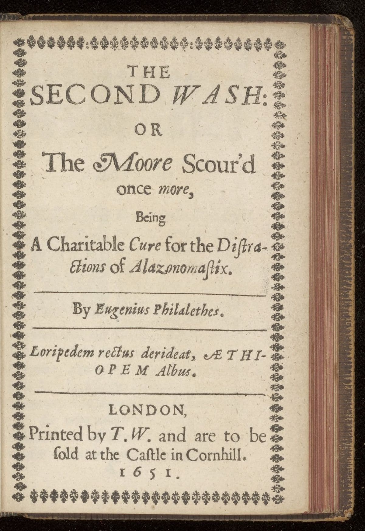 The second wash: or the moore scour'd once more