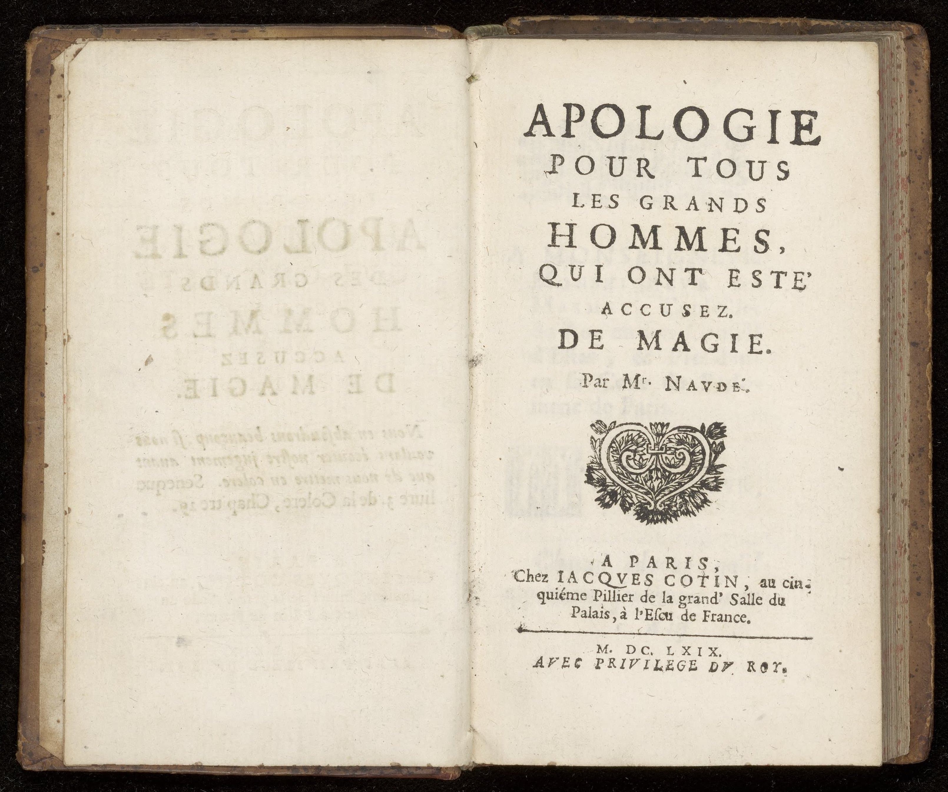 Apologie pour tous les grands hommes, qui ont esté accusez de magie