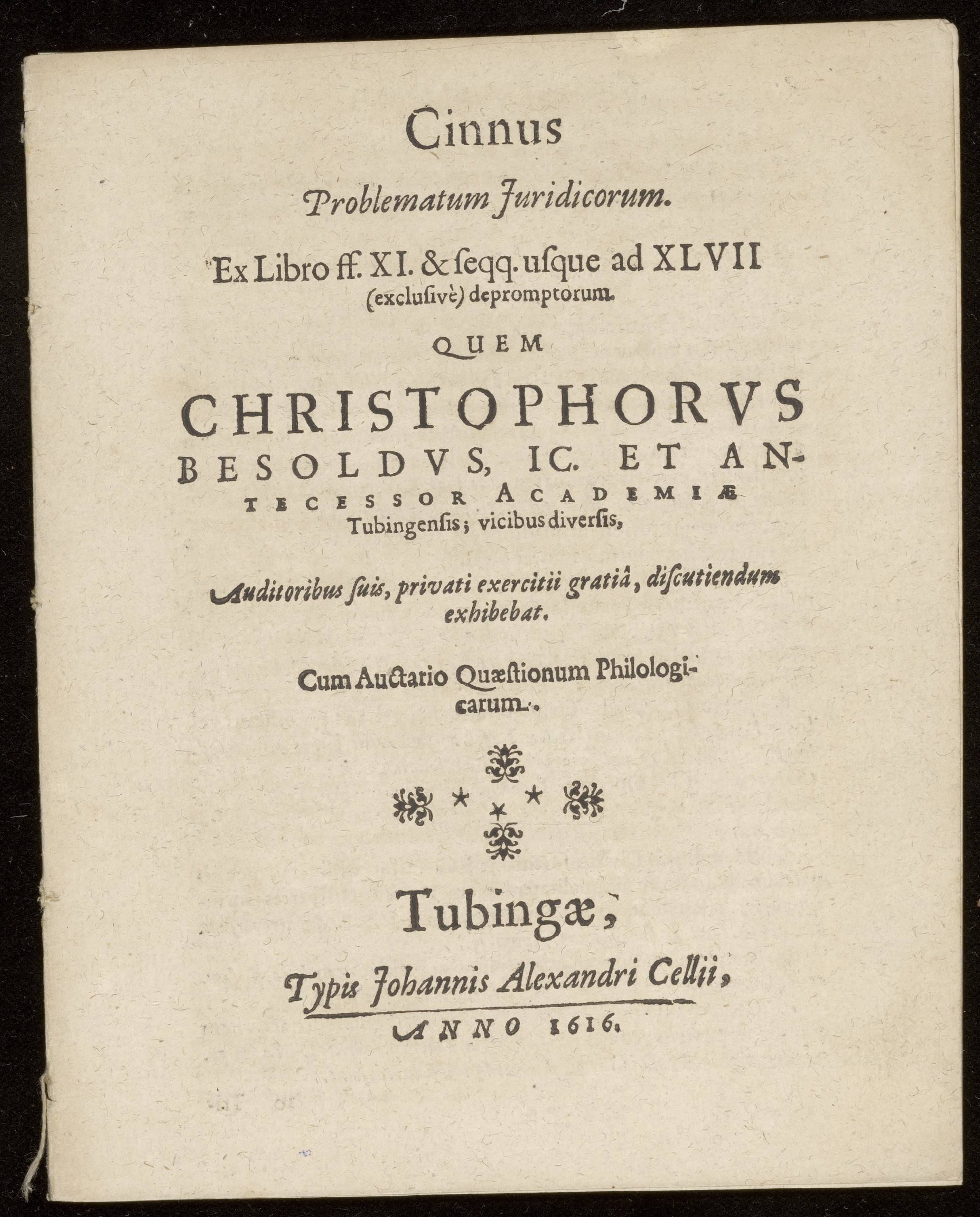 Cinnus problematum juridicorum