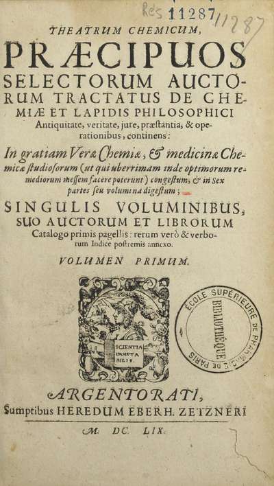 Theatrum Chemicum Vol I
