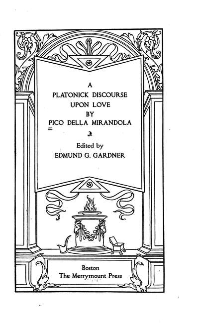 A Platonick Discourse Upon Love