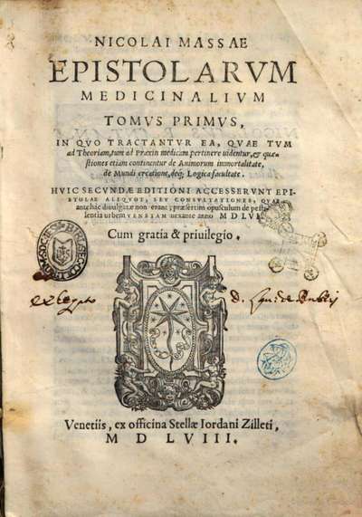 Epistolarum medicinalium tomus primus