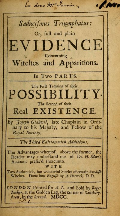 Saducismus Triumphatus